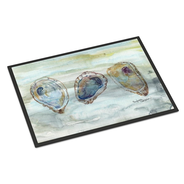 Carolines Treasures 18 x 27 in. Oysters Watercolor Indoor or Outdoor Mat SC2001MAT - main